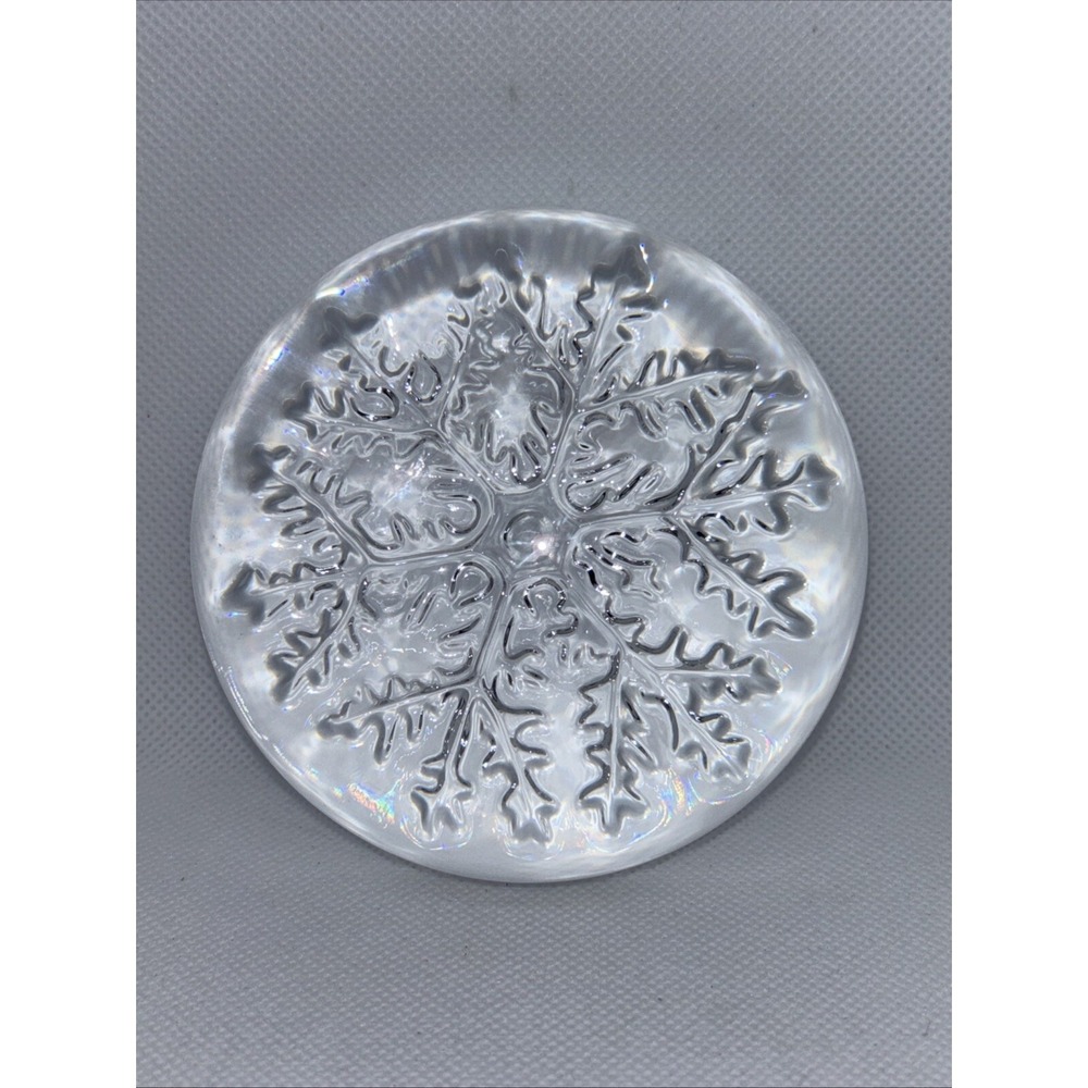 Snowflake Paper Weight Garanti Plus Genuine Lead Crystal